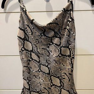 Audrey3+1 Satin Camisole with Snakeskin Print